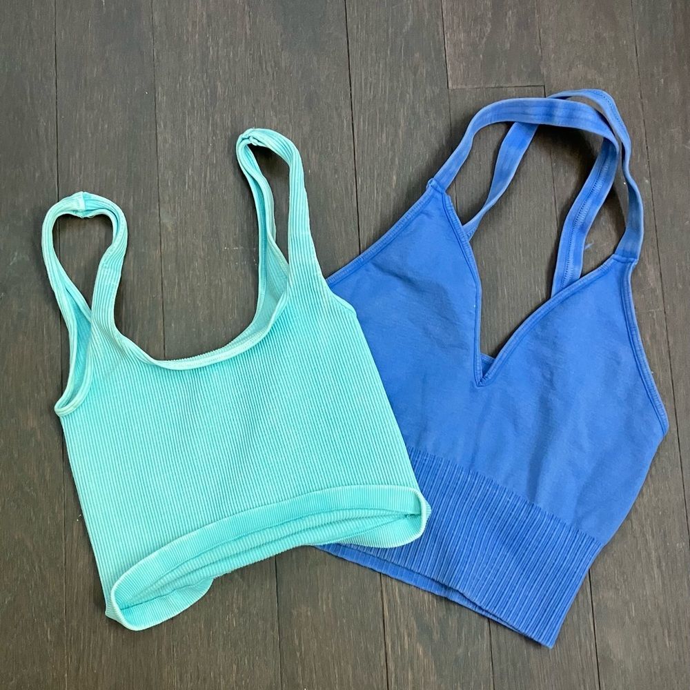 Free People Crop Top Set~2 Beautiful Colors Good Karma Crops~Both XS/S